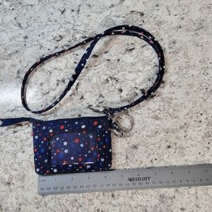 Vera Bradley Lanyard with Zippered Pouch